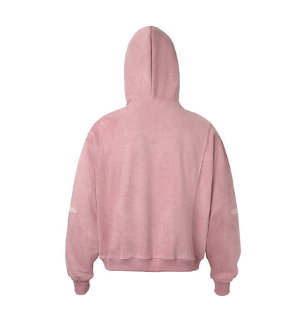 TALKLESSFASHION Suede Hooded Street Sweatshirt