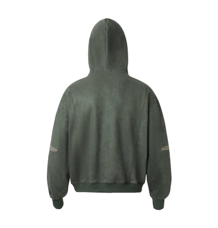 TALKLESSFASHION Suede Hooded Street Sweatshirt