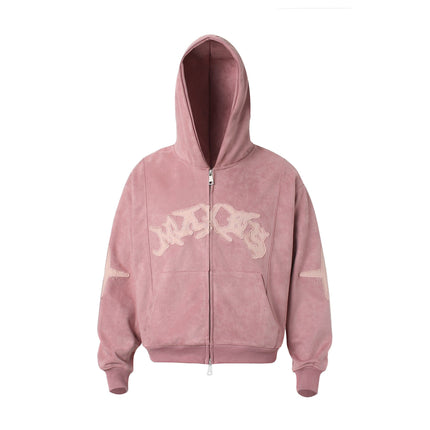 TALKLESSFASHION Suede Hooded Street Sweatshirt