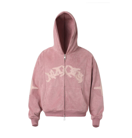 TALKLESSFASHION Suede Hooded Street Sweatshirt