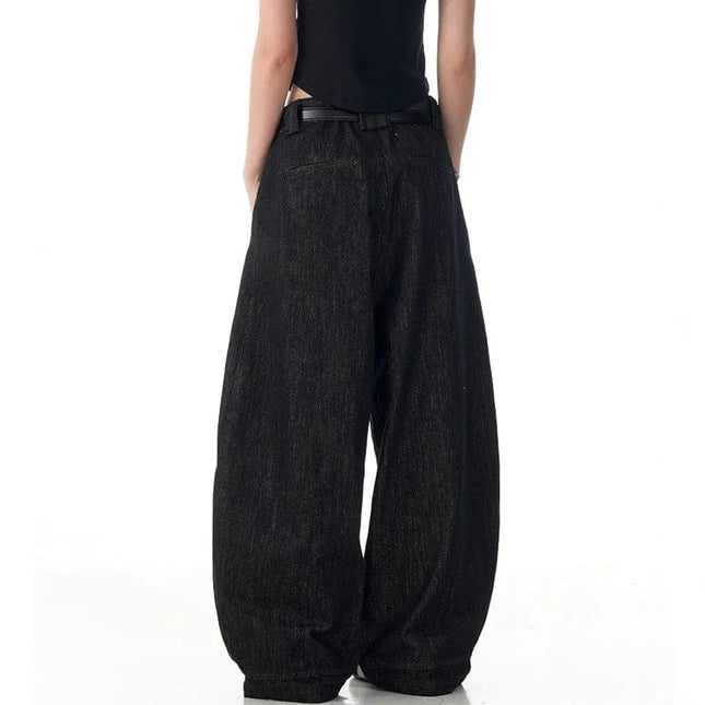 TALKLESSFASHION TALKLESS Curved Washed Splicing Casual Jeans ----3400