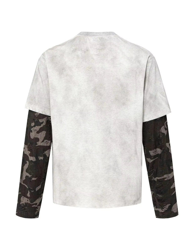 TALKLESSFASHION Talkless Two-Piece Camouflage Printed T-Shirt—-9333