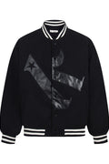 TALKLESSFASHION TALKLESSFASHION: Bold Stitches Baseball Jacket