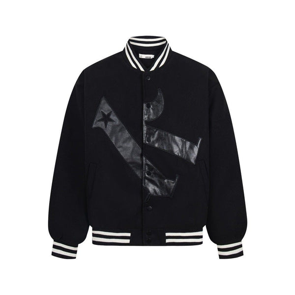 TALKLESSFASHION: Bold Stitches Baseball Jacket