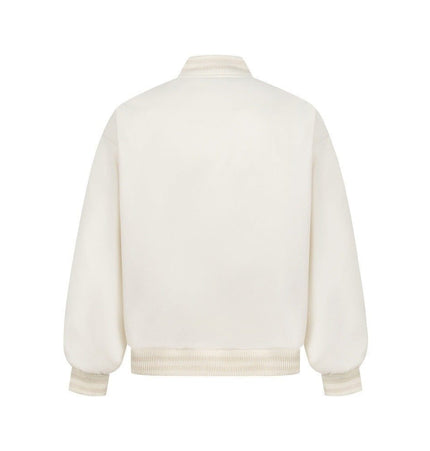 TALKLESSFASHION TALKLESSFASHION: Bold Stitches Baseball Jacket