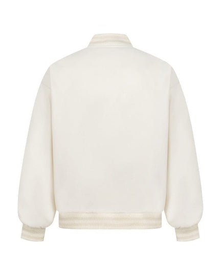 TALKLESSFASHION TALKLESSFASHION: Bold Stitches Baseball Jacket