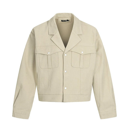 TALKLESSFASHION TALKLESSFASHION: Urban Edge Cropped Cargo Jacket