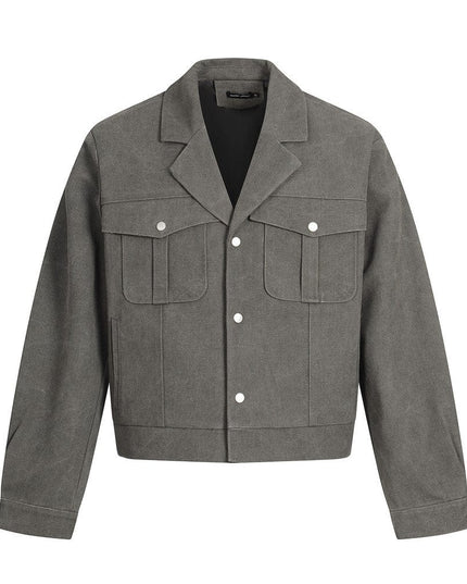 TALKLESSFASHION TALKLESSFASHION: Urban Edge Cropped Cargo Jacket