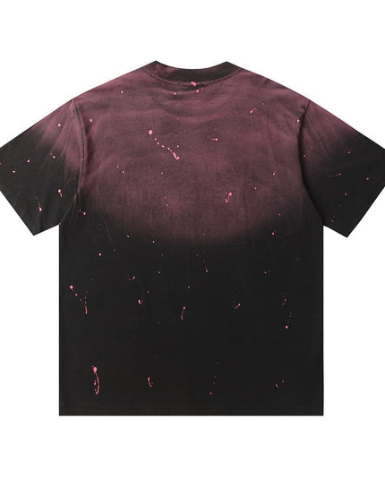 TALKLESSFASHION Top Bleached stoned T-shirt—3209