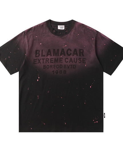 TALKLESSFASHION Top Bleached stoned T-shirt—3209