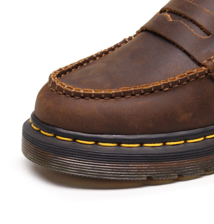 THETLSTUDIO Top layer Crazy Horse dark brown loafers, fashion commuting, low-top small leather shoes, women's cross-border plus-size casual brogues, men's shoes