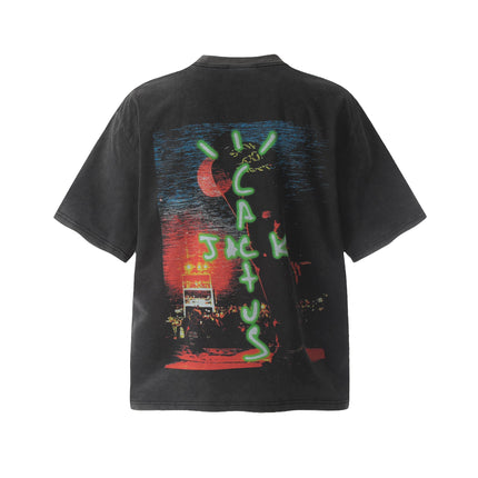 TALKLESSFASHION Travis Scottt Portrait Show-Limited Funny Print Vintage Washed Distressed Short Sleeve T-Shirt