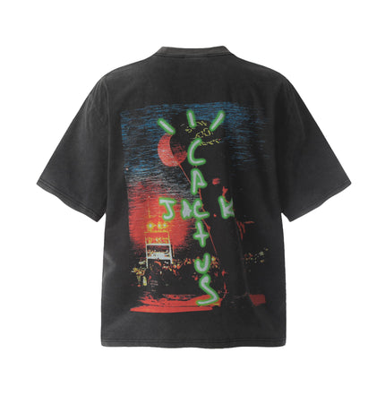 THETLSTUDIO Travis Scottt Portrait Show-Limited Funny Print Vintage Washed Distressed Short Sleeve T-Shirt