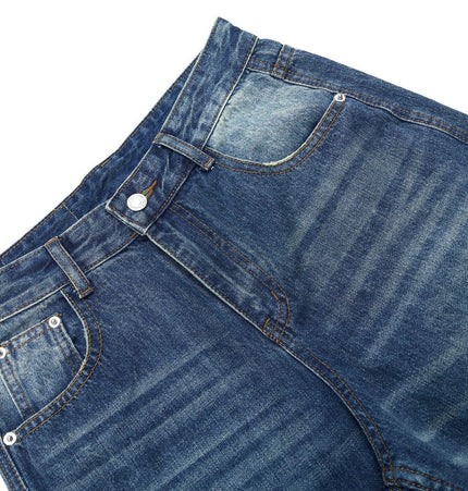 TALKLESSFASHION Trendy High Street Personality Washed Denim jeans