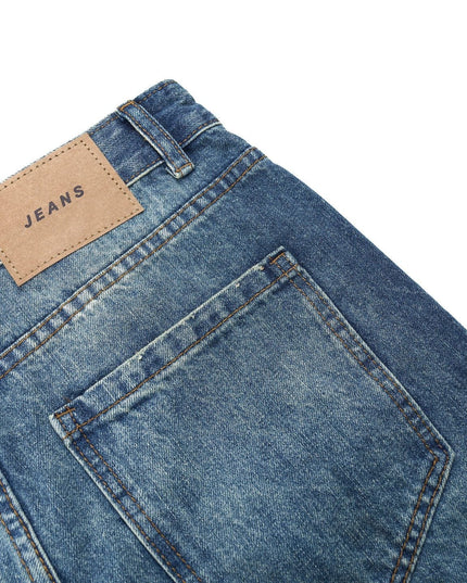 TALKLESSFASHION Trendy High Street Personality Washed Denim jeans