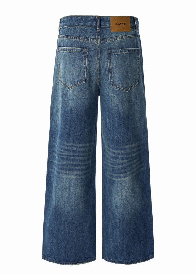 TALKLESSFASHION Trendy High Street Personality Washed Denim jeans
