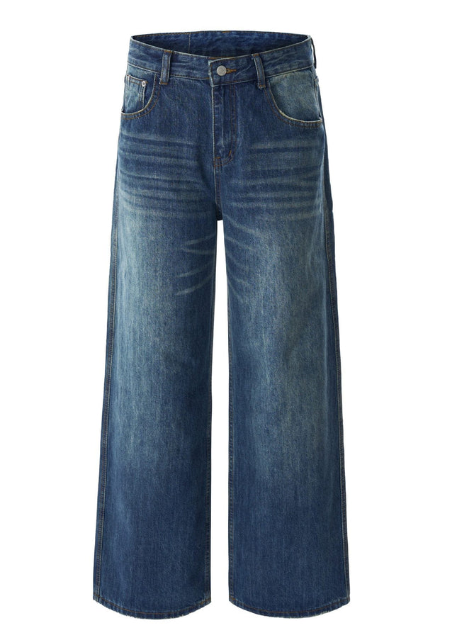 TALKLESSFASHION Trendy High Street Personality Washed Denim jeans