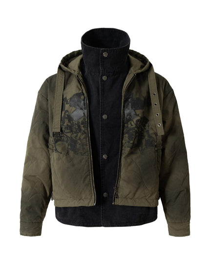 TALKLESSFASHION Urban Edge Dual-Layer Puffer