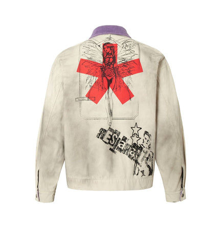 THETLSTUDIO Vintage Badge Detroit Lapel Jacket