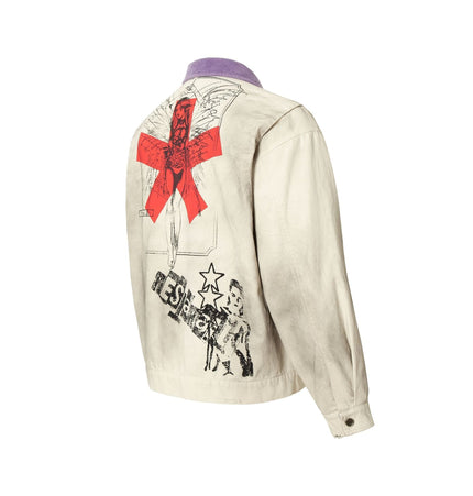 THETLSTUDIO Vintage Badge Detroit Lapel Jacket
