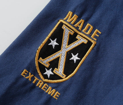 TALKLESSFASHION Vintage Badge Embroidered Cargo Jacket