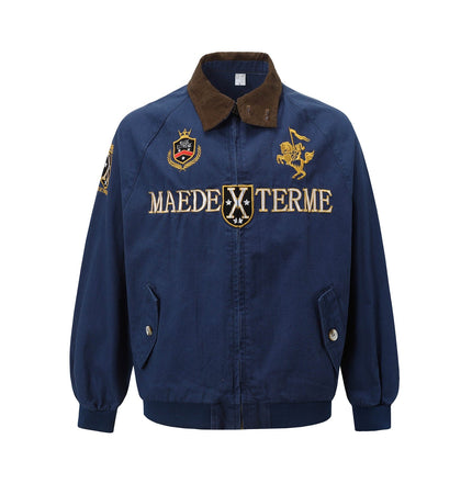 THETLSTUDIO Vintage Badge Embroidered Cargo Jacket