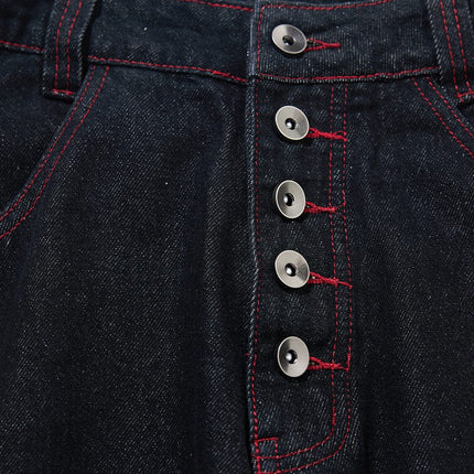 TALKLESSFASHION Vintage Edge Scimitar Denim jeans