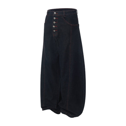 TALKLESSFASHION Vintage Edge Scimitar Denim jeans