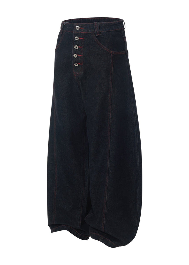 TALKLESSFASHION Vintage Edge Scimitar Denim jeans