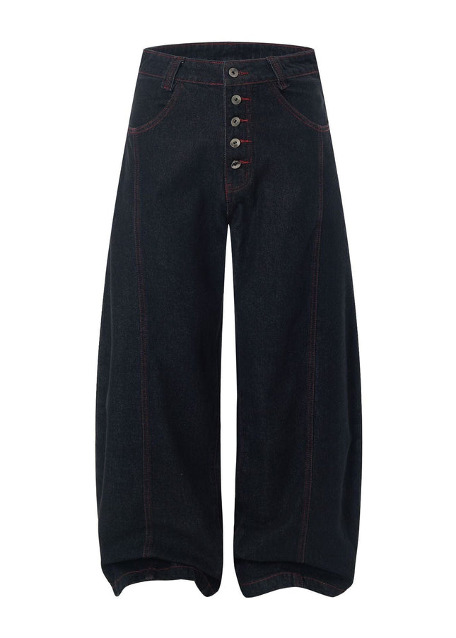 TALKLESSFASHION Vintage Edge Scimitar Denim jeans