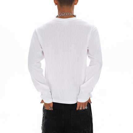 TALKLESSFASHION Vintage Portrait Print Crew Neck Long Sleeve