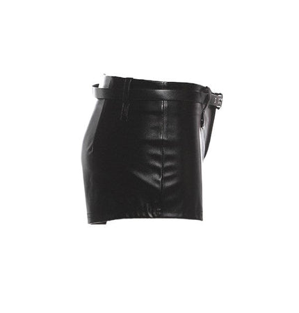 TALKLESSFASHION VOstudio Cool Motorcycle Belt Shorts Feminine Hot Girl Low-Waisted Tight Hip Wrap Pants 2026 New