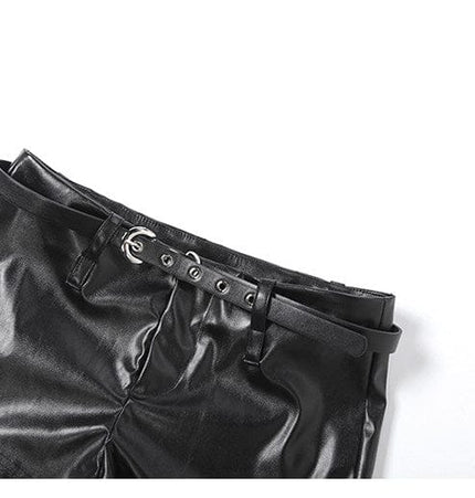 TALKLESSFASHION VOstudio Cool Motorcycle Belt Shorts Feminine Hot Girl Low-Waisted Tight Hip Wrap Pants 2026 New