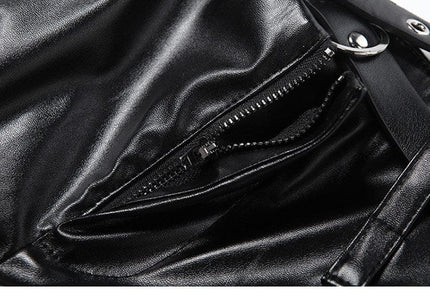 TALKLESSFASHION VOstudio Cool Motorcycle Belt Shorts Feminine Hot Girl Low-Waisted Tight Hip Wrap Pants 2026 New
