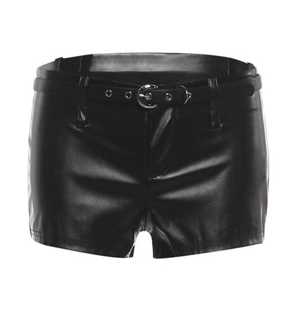 TALKLESSFASHION VOstudio Cool Motorcycle Belt Shorts Feminine Hot Girl Low-Waisted Tight Hip Wrap Pants 2026 New