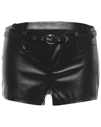 TALKLESSFASHION VOstudio Cool Motorcycle Belt Shorts Feminine Hot Girl Low-Waisted Tight Hip Wrap Pants 2026 New