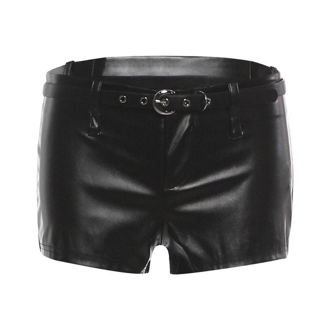 TALKLESSFASHION VOstudio Cool Motorcycle Belt Shorts Feminine Hot Girl Low-Waisted Tight Hip Wrap Pants 2026 New