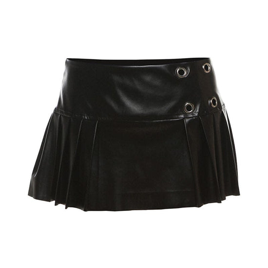 Asymmetric Pleated Skirt