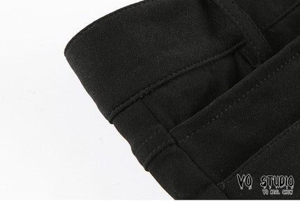 TALKLESSFASHION VOstudio dark punk style lace-up design sense low waist super shorts sexy slim fit hip babes hot pants women