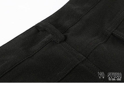 TALKLESSFASHION VOstudio dark punk style lace-up design sense low waist super shorts sexy slim fit hip babes hot pants women