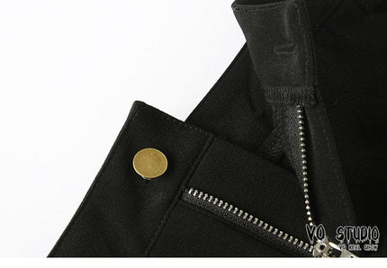 TALKLESSFASHION VOstudio dark punk style lace-up design sense low waist super shorts sexy slim fit hip babes hot pants women