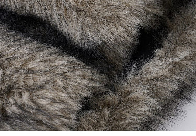 TALKLESSFASHION VOstudio retro heavy industry imitation fur PU leather splicing design sense fur pants hot girl low-rise shorts women's autumn and winter