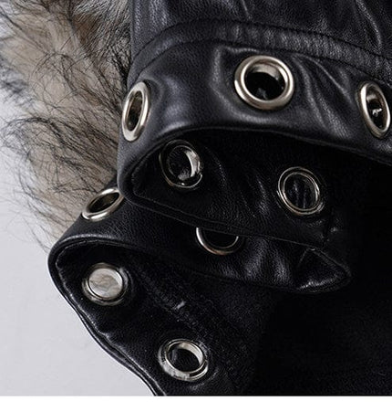 TALKLESSFASHION VOstudio retro heavy industry imitation fur PU leather splicing design sense fur pants hot girl low-rise shorts women's autumn and winter