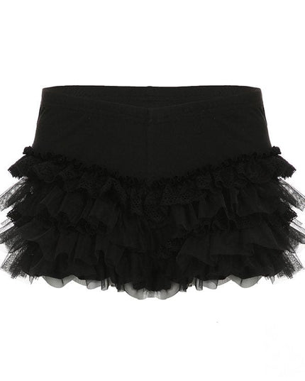 TALKLESSFASHION VOstudio Subculture Spice Lace Lace Cake Skirt Female Dark Sexy High Waist A-Line Panty Skirt