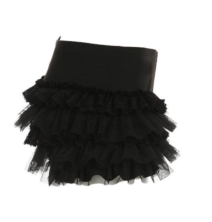 TALKLESSFASHION VOstudio Subculture Spice Lace Lace Cake Skirt Female Dark Sexy High Waist A-Line Panty Skirt