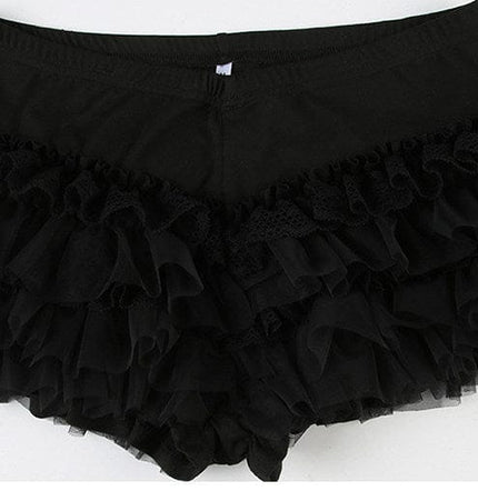 TALKLESSFASHION VOstudio Subculture Spice Lace Lace Cake Skirt Female Dark Sexy High Waist A-Line Panty Skirt