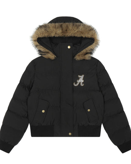 TALKLESSFASHION Warm detachable fur collar hooded cotton jacket women's winter American retro casual thickened bread clothes manufacturer straight hair