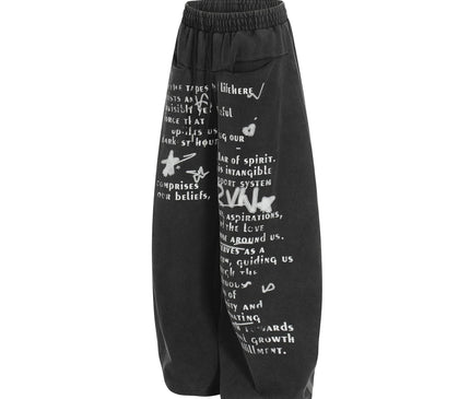 TALKLESSFASHION Washed Scimitar Wide Sweatpants