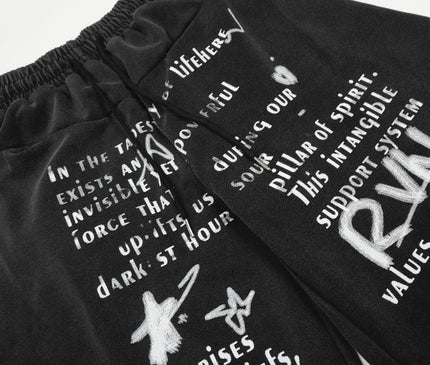 TALKLESSFASHION Washed Scimitar Wide Sweatpants
