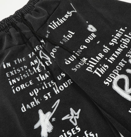 TALKLESSFASHION Washed Scimitar Wide Sweatpants